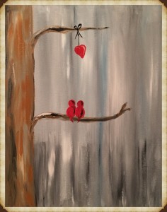 Red love birds